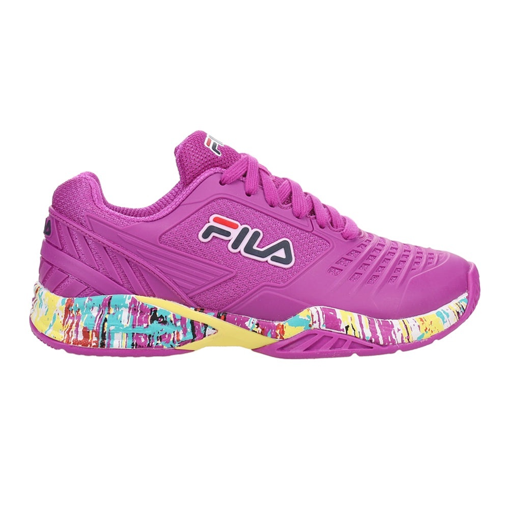 Fila Gray Athletic Shoes with Red Accents